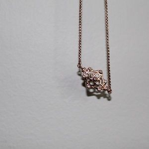 KENDRA SCOTT adjustable rose-gold long necklace